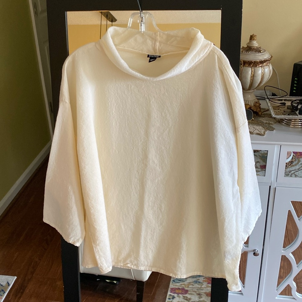 EILEEN FISHER 190% wool Lana oversized shirt - Picture 2 of 12
